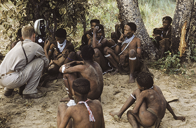 John Marshall Filming !Kung, or Ju/hoansi, People