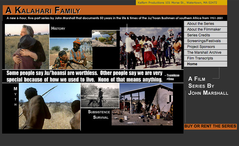 A Kalahari Family microsite