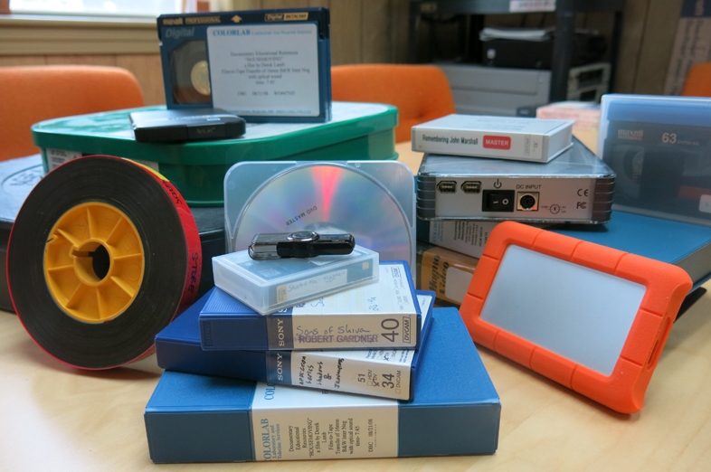 Film and video materials from the DER archive. Photo by Frank Aveni